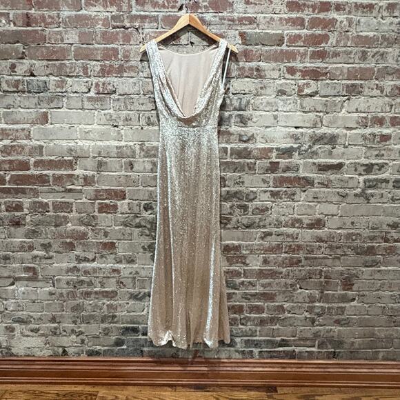 Lulus Slink and Wink Matte Rose Gold Sequin Dress Size XS - Picture 9 of 11